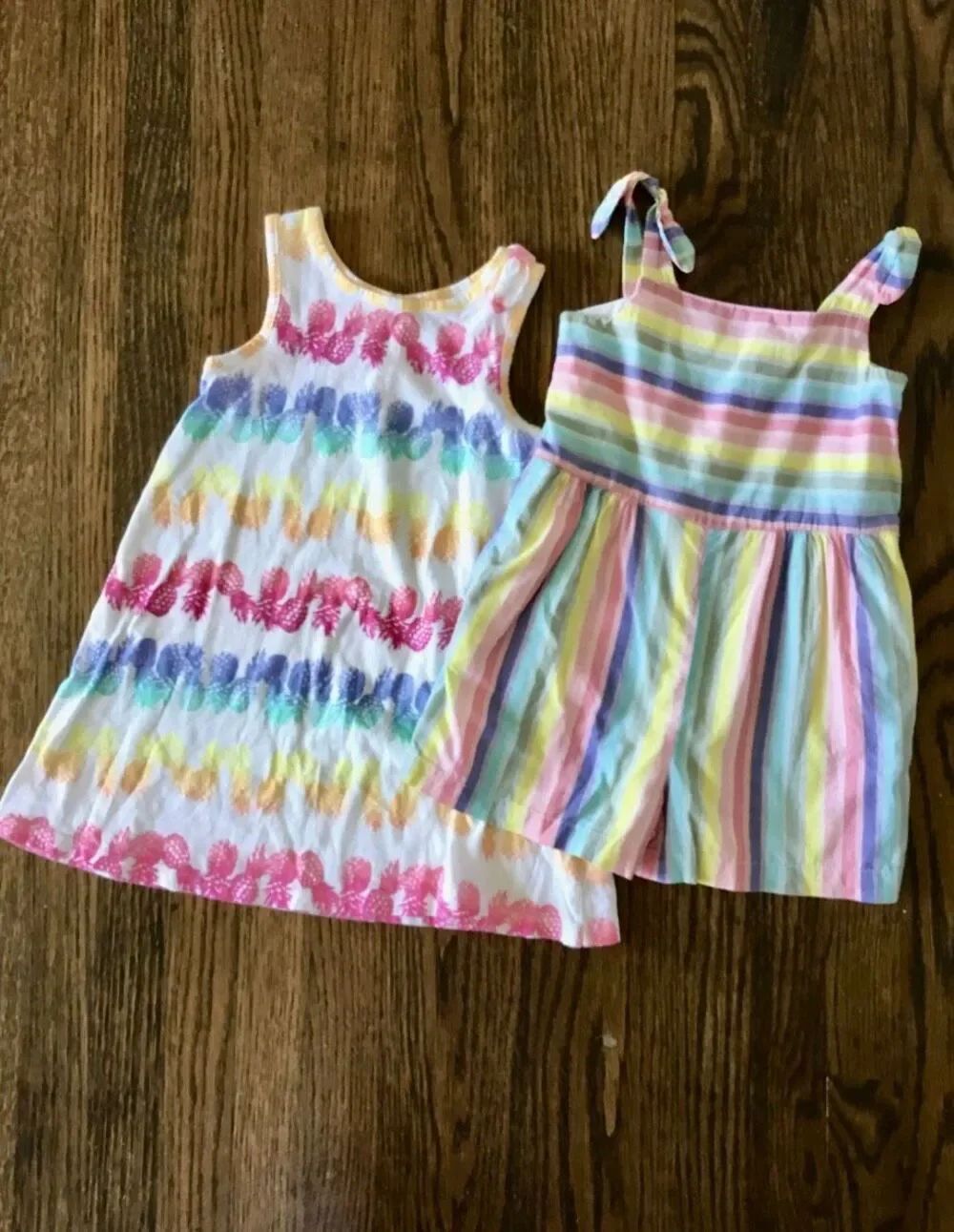 BabyGAP Old Navy Rainbow Striped Jumper Dress Toddler Size 3 Bundle